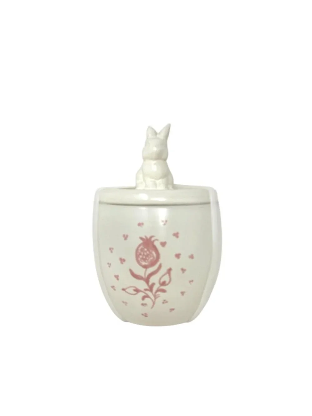 Target Easter Stoneware Aralia Sugar Jar White Pink Threshold™ Tabletop Decor